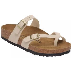 Women's 7.5 8 Birkenstock Mayari Icy Metallic Mineral Thong Sandals 38 w.Box T73